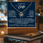 Personalized Keepsake - To My Wife, Forever Love Necklace with Lighted Message Card Stand