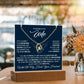 Personalized Keepsake - To My Wife, Forever Love Necklace with Lighted Message Card Stand