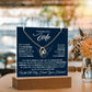 Personalized Keepsake - To My Wife, Forever Love Necklace with Lighted Message Card Stand