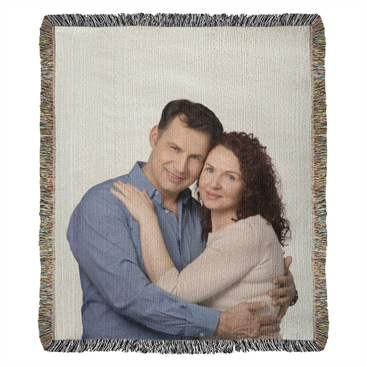 Your Photo Upload Heirloom Woven Blanket Throw (50X60)