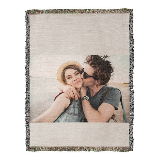 Photo Upload Heirloom Woven Blanket Throw (37'X52")