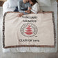 DOUGLASS COLLEGE VANGUARD ALUMNUS WOVEN BLANKET Throw - CLASS OF 1975