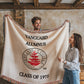 DOUGLASS COLLEGE VANGUARD ALUMNUS WOVEN BLANKET Throw - CLASS OF 1975