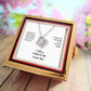 Love  Knot Necklace in Luxurious Gift Box with Preserved Red Rose