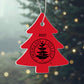 Douglass College Seal - Red Tree Ornament - 2025