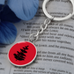 Douglass College Red Pine Tree Logo Graphic Keychain
