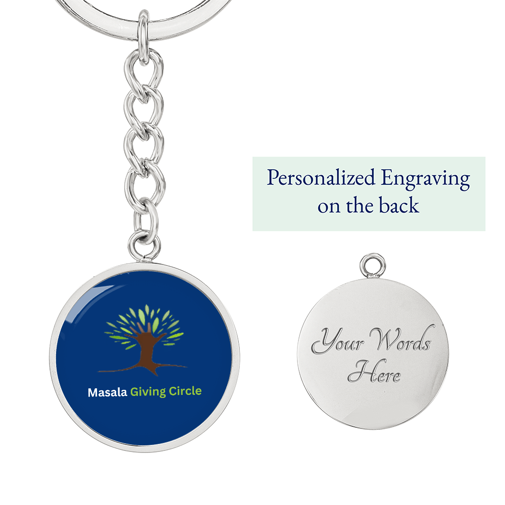 Masala Giving Circle Graphic Circle Keychain Sample