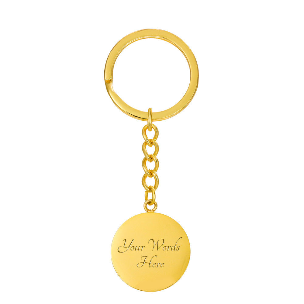 Masala Giving Circle Graphic Circle Keychain Sample