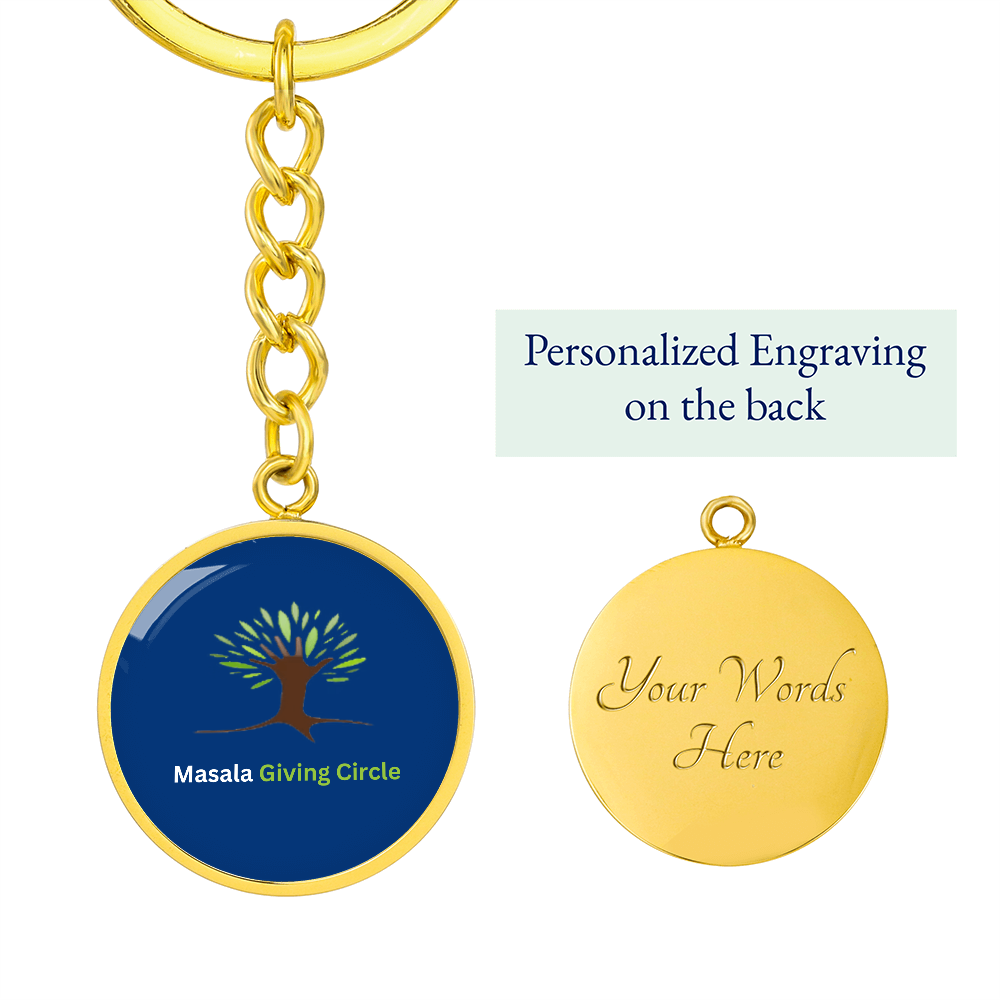 Masala Giving Circle Graphic Circle Keychain Sample