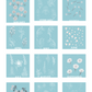 Aqua - April - Sweet Pea Heirloom Birth Month Flower Woven Blanket