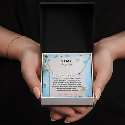 Name Necklace Plus Heart for Mother's Day
