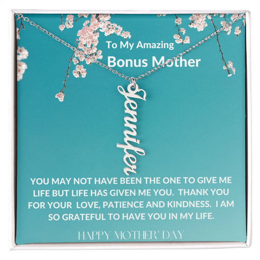 Vertical Signature Necklace for Mother's Day