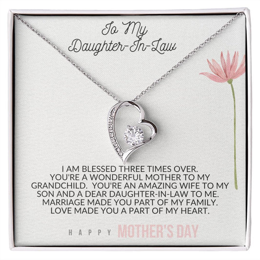 Forever Love Heart Necklace for Mother's Day