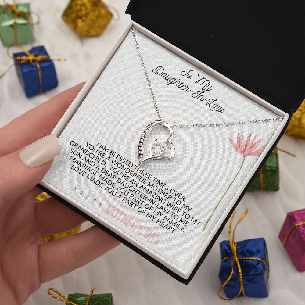 Forever Love Heart Necklace for Mother's Day